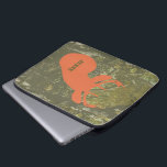 Hjorthuvudet & kamouflageelektronik hänger lös laptop fodral<br><div class="desc">En elektronik hänger lös att presentera en illustration av ett orange hjorthuvud över en bakgrund av kamouflage.  Personifiera med ditt namn.</div>