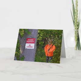 hjortjägaren i skogen med undertecknar kort