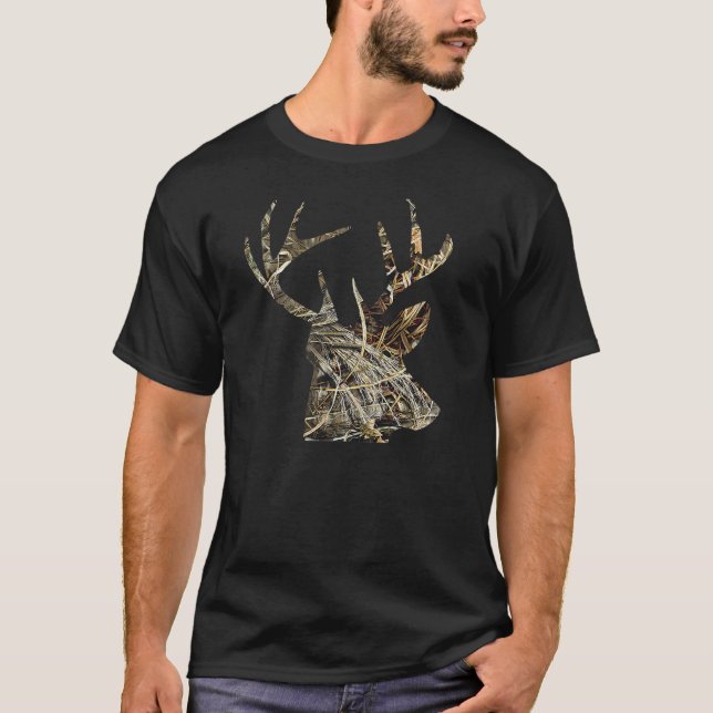 Hjortjakt - Head Camoflauge för hjort Tshirt Tröja (Framsida)