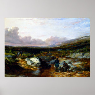 Hjortjakt i Skottland Förbereder sig Tait 1851 Poster
