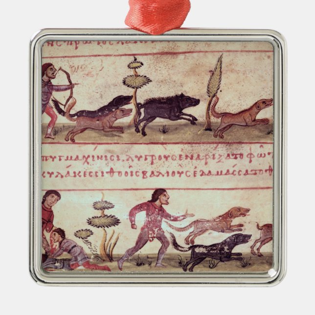 Hjortjakt Julgransprydnad Metall (Framsidan)