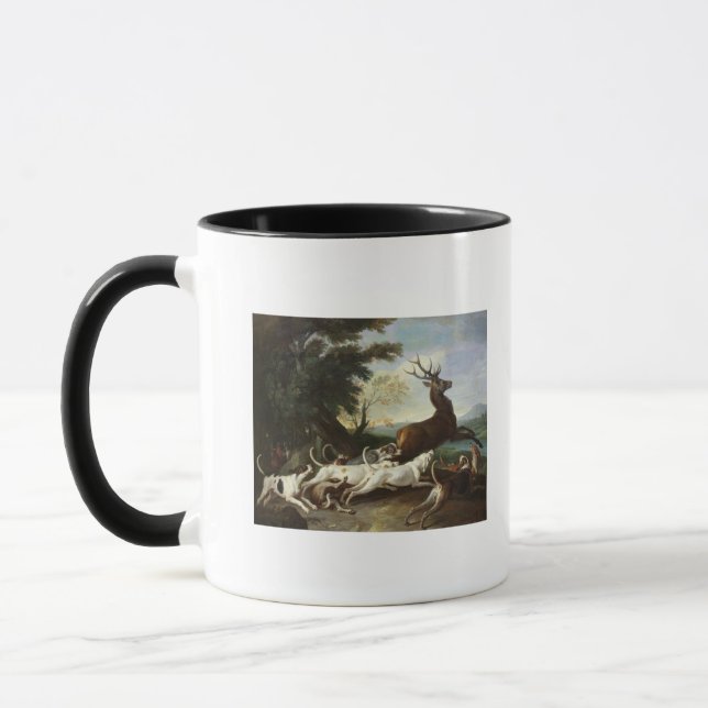 Hjortjakten, 1718 mugg (Vänster)
