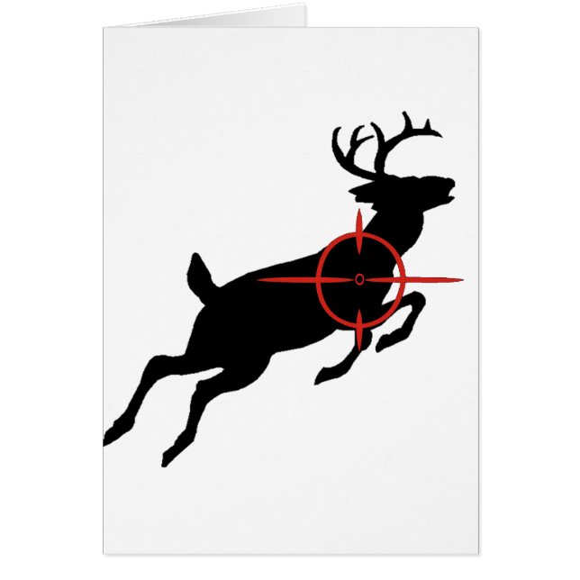 HjortJakthjort med crosshairs på den Hälsningskort (Framsidan)