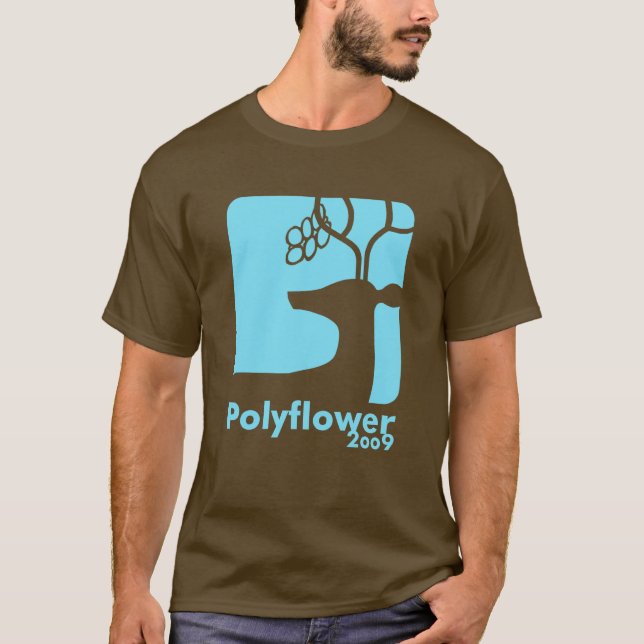 Hjortölblått - Polyflower 2009 Tee Shirt (Framsida)
