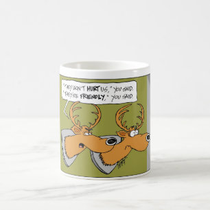 Hjorttrofén "sade du" tecknadmuggen kaffemugg