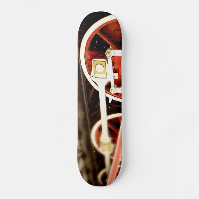 Hjul av ånglok old school skateboard bräda 21,6 cm (Framsida)