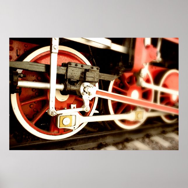 Hjul av ånglok poster (Framsidan)