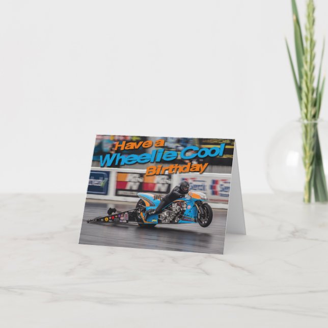 Hjul-coolans födelsedagskort kort (Framsida)