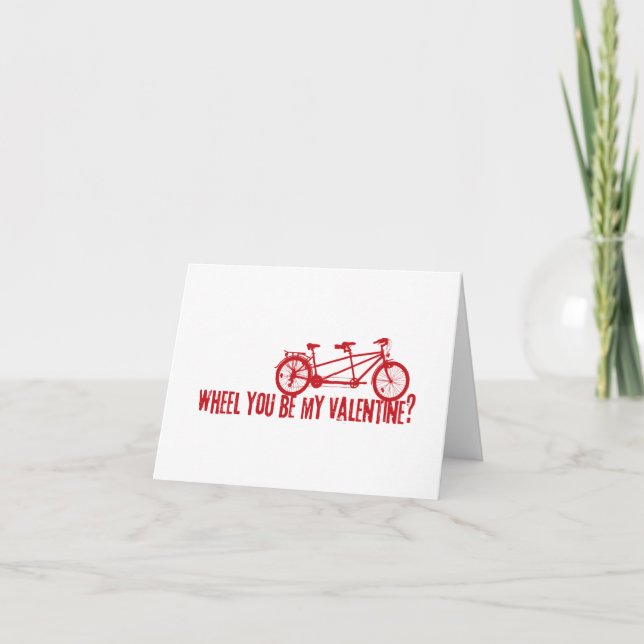Hjul Du Blir Min Alla Hjärtans Dag Cykel Alla Hjär Kort (Framsida)