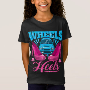 Hjul eller Heels Gender Reveal Family T Shirt