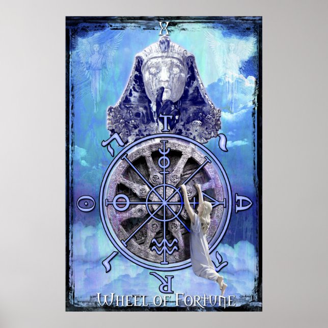 Hjul för Fortune Tarot-utskrift Poster (Framsidan)
