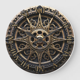 Hjul för Vintage av Frakt av trä Stor Klocka