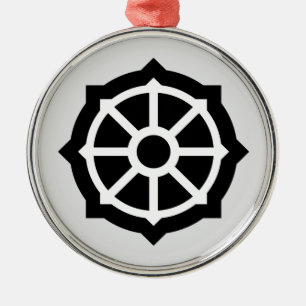 Hjul i Dharma (buddhism, hindusim) Julgransprydnad Metall