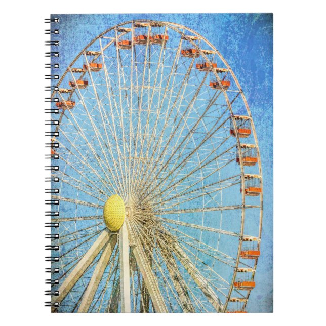 Hjul i Himlar Ferris Wheel Notebook Anteckningsbok Med Spiral (Framsidan)