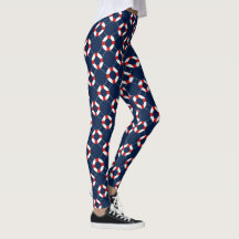 Hjul Leggings för Nautisk Blue Anchor Frakt
