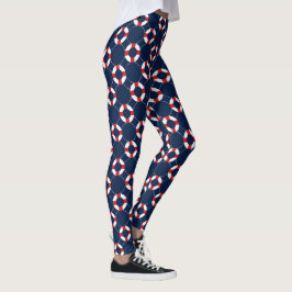 Hjul Leggings för Nautisk Blue Anchor Frakt
