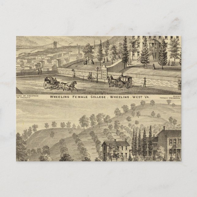 Hjul- och femhandshögskola, hjulande vykort (Framsida)