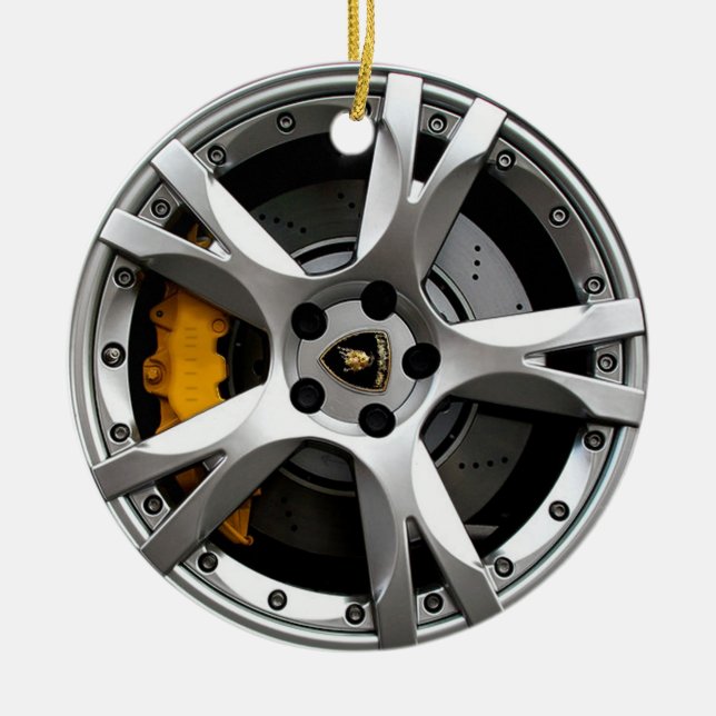 Hjul-ornament Julgransprydnad Keramik (Framsidan)