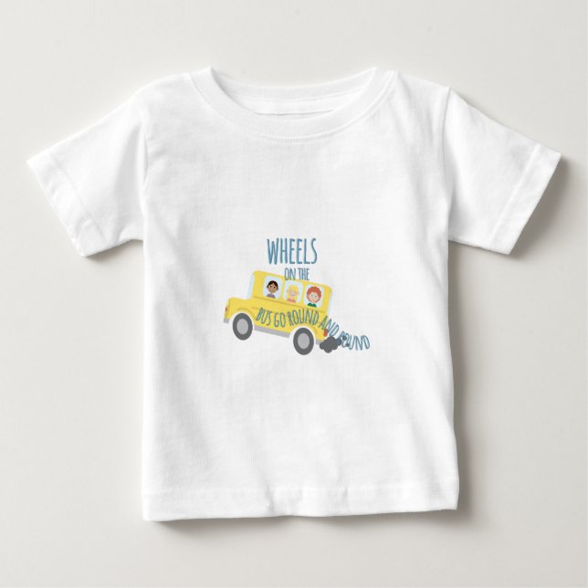 Hjul på bussen t-shirt (Framsida)