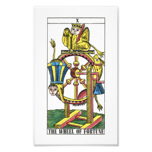 Hjul på Fortune Tarot Card Fototryck