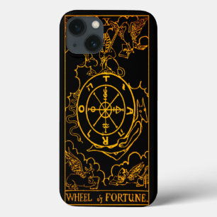 Hjul på Fortune Tarot Card   Guld och Svart   Maj