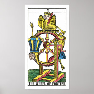 Hjul på Fortune Tarot Card Poster