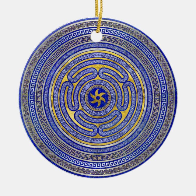 Hjul på Hecate Grekiska Nyckel ornament (Framsidan)