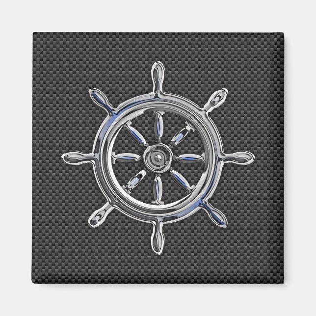 Hjul på kolfiber stil magnet (Framsidan)