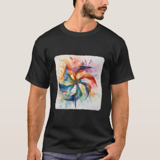 Hjul Sning Vind Färgglad Rotationsblad T Shirt