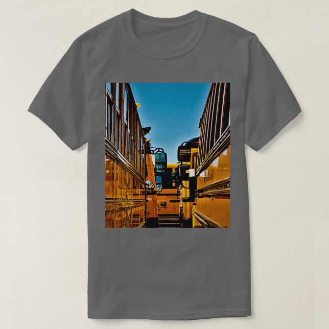 Hjul vid buss t shirt (Design framsida)