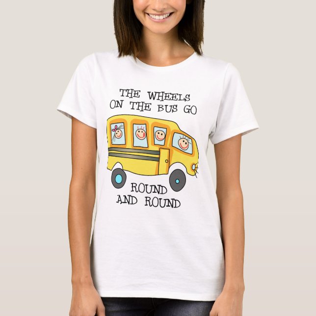 Hjul vid Buss T Shirt (Framsida)