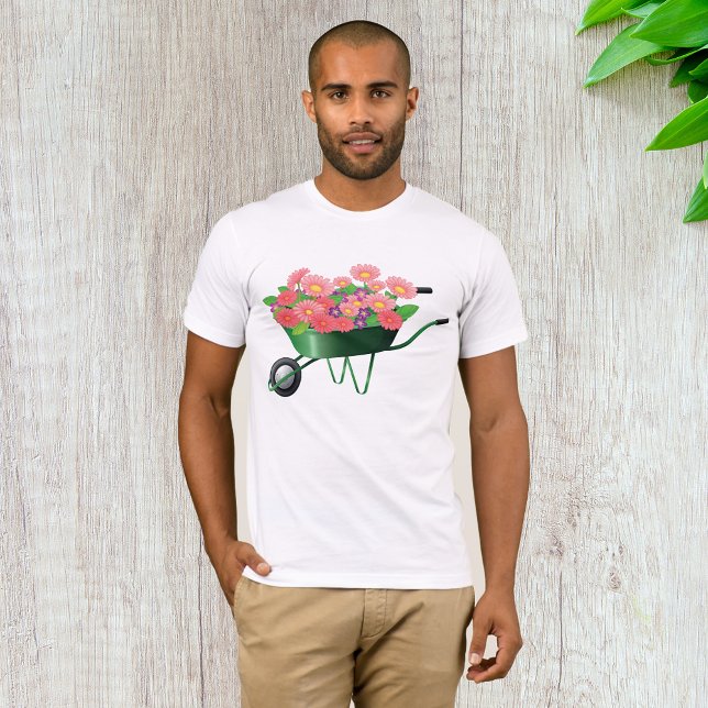 Hjulbarrow-Fullt av Flowers Manar T-Shirt (Skapare uppladdad)