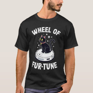 Hjulet av Fur-Tune Katt På Robot Dammsugare Katt  T Shirt