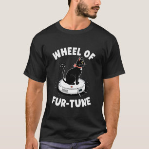 Hjulet av Fur-Tune Robot Dammsugare Rolig Katt 7 T Shirt