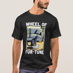 Hjulet av Fur-Tune Robotdammsugare Rolig Katt 6 T Shirt