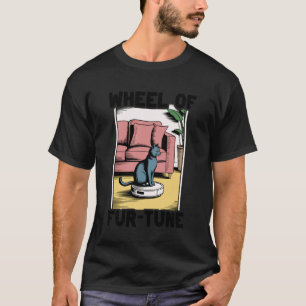 Hjulet av Fur-Tune Robotdammsugare Rolig Katt T Shirt
