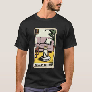 Hjulet av Fur-Tune Tarotkort Kattrobotdammsugare C T Shirt