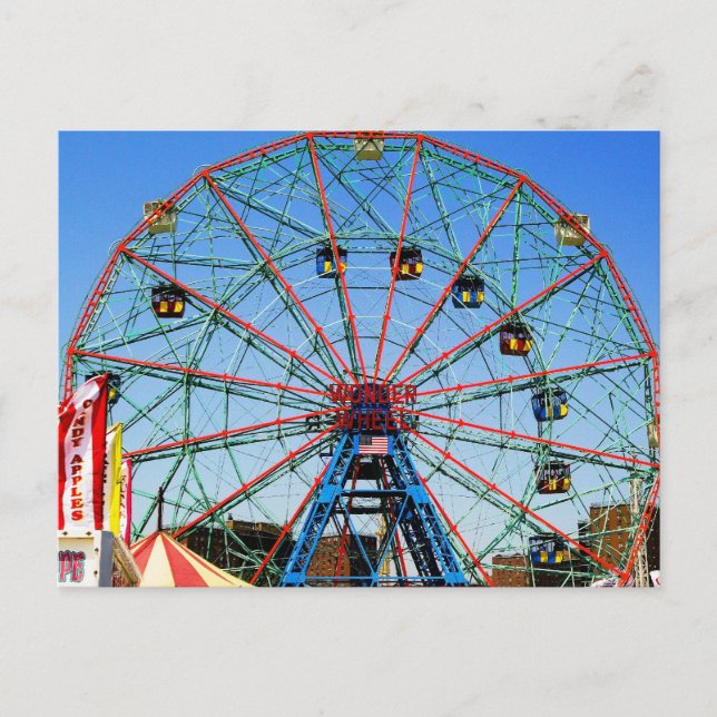  hjulet - Coney Island, NYC-vykort Vykort (Framsida)
