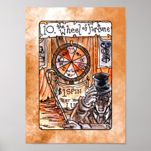 Hjulet på Fortune Tarot Card Poster