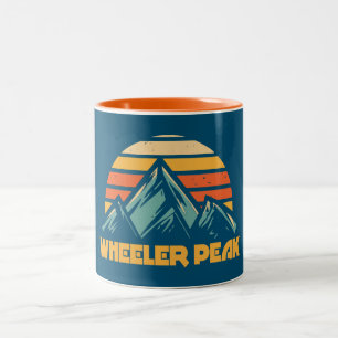 Hjulets högsta New mexico-retro-turkos Två-Tonad Mugg