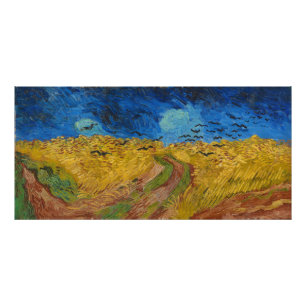 Hjulfält med Kråkor Fototryck