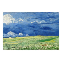 Hjulfält under Thunderclouds - Van Gough