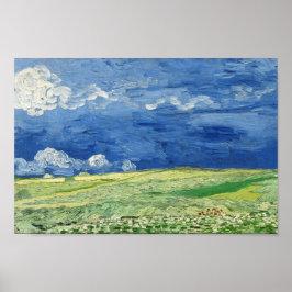 Hjulfält under Thunderclouds - Van Gough Poster