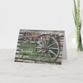 Hjulhälsningskort för westerna Stil Rustiska godsv Kort