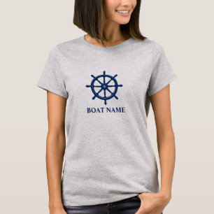 Hjulhjälm för Grått i Fraktaserna Boat eller Na T Shirt