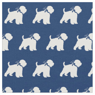 Hjulklapp Hund Silhouette Pet Navy Blue Tyg