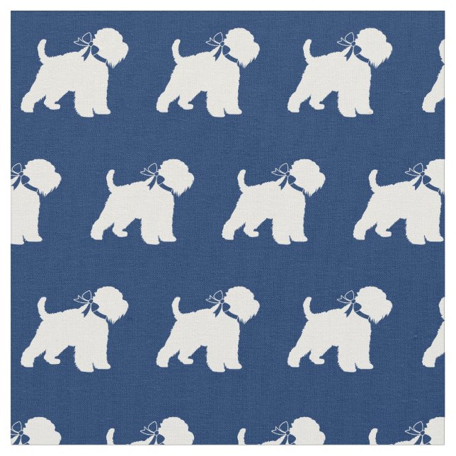 Hjulklapp Hund Silhouette Pet Navy Blue Tyg (Närbild)