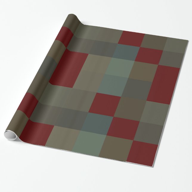 Hjulplaid Masculine-design Presentpapper (Utrullad)