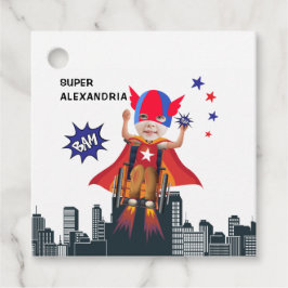 Hjulstol Superhjälten som flyger Hero Girl Birthda Gåvor Etiketter