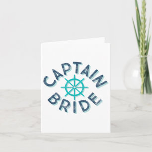Hjultak för roligt Nautical Bröllop Matching Groom Kort
